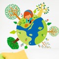 A Kid on Green Earth Stickers 